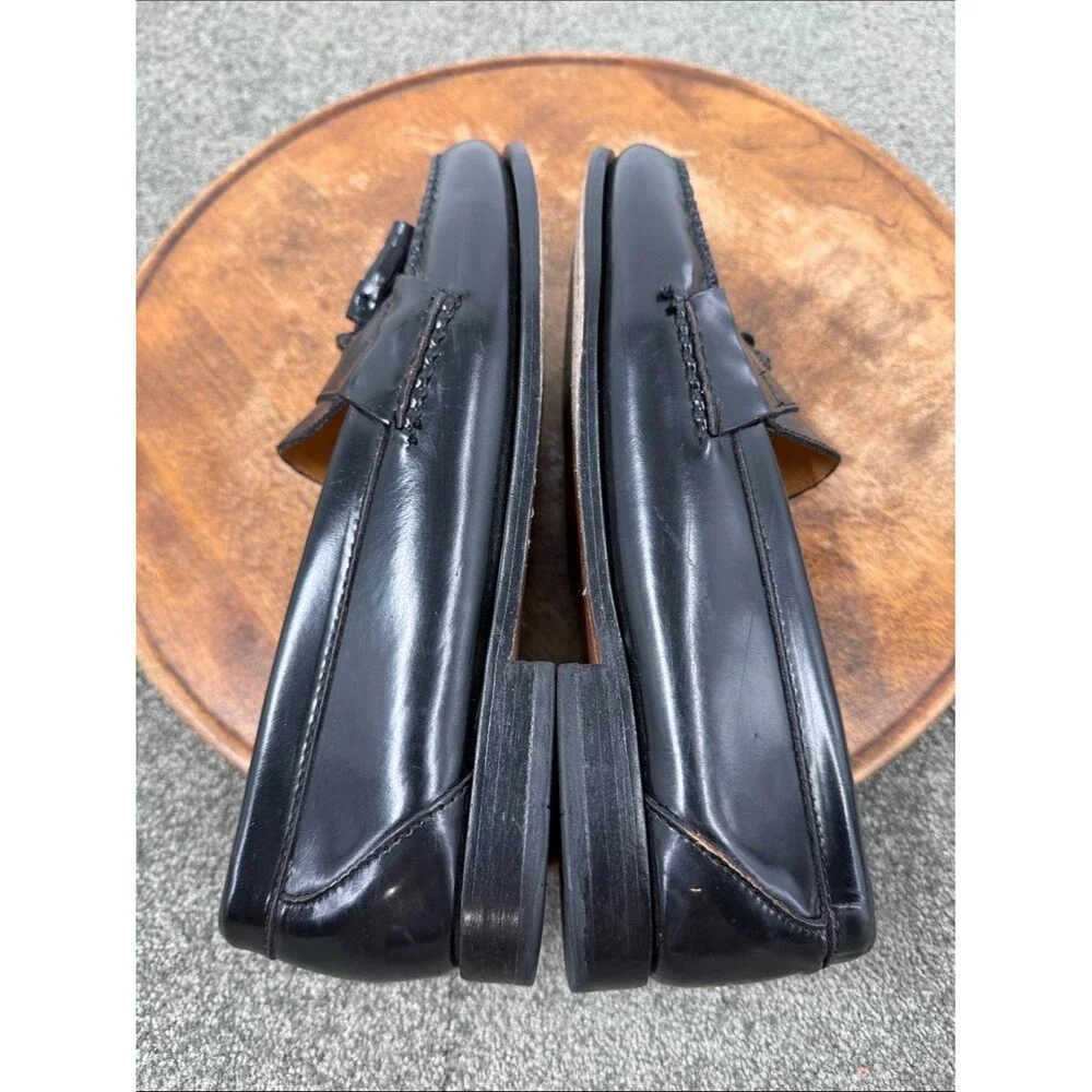 Bass Shoes Mens 10 EE Harrison II Blark Leather Tassel Loafers